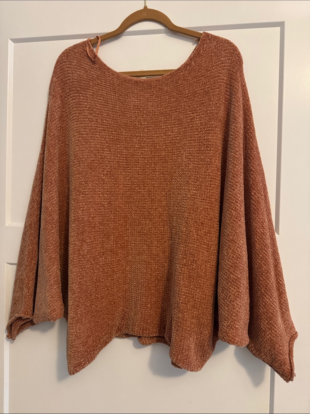 Wishlist Rust Scoop Neck Chenille Pullover